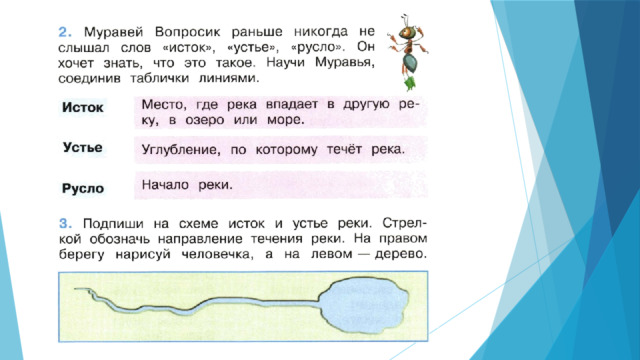 Окр мир 2 класс презентация водные богатства. Подпиши на схеме Исток и Устье реки. Подпиши на схеме Исток и Устье реки 2 класс окружающий мир. Подпиши на схеме Исток и Устье реки стрелкой обозначь направление. Тест водные богатства 2 класс окружающий мир Плешаков.