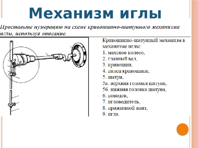 Длинный желобок машинной иглы