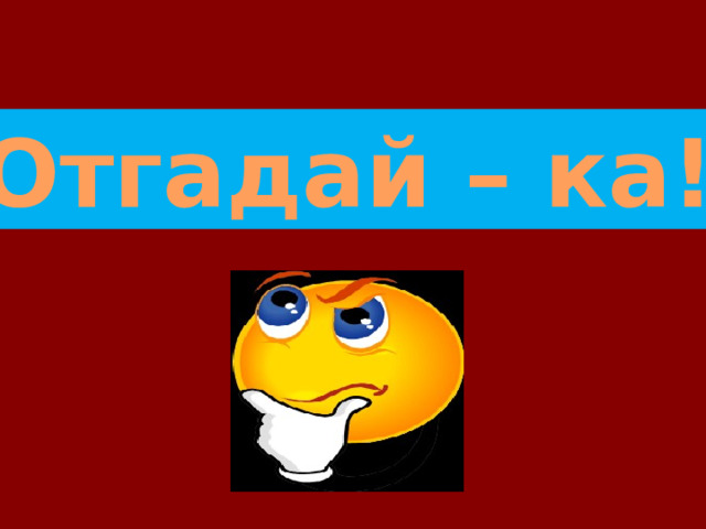 Отгадай – ка! 