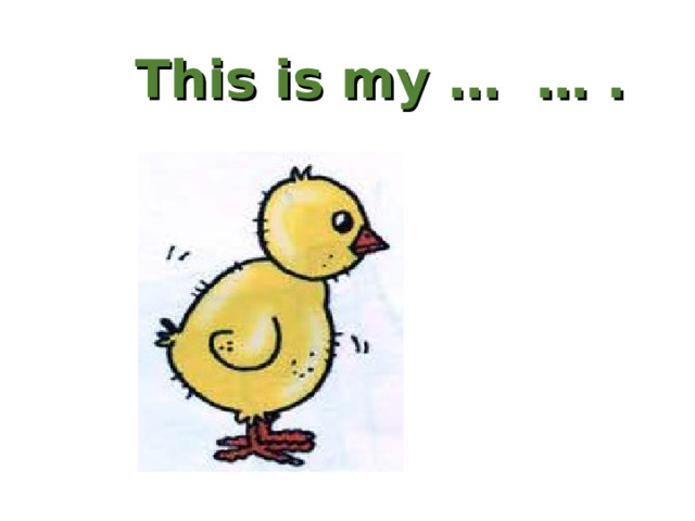This is my … … . 
