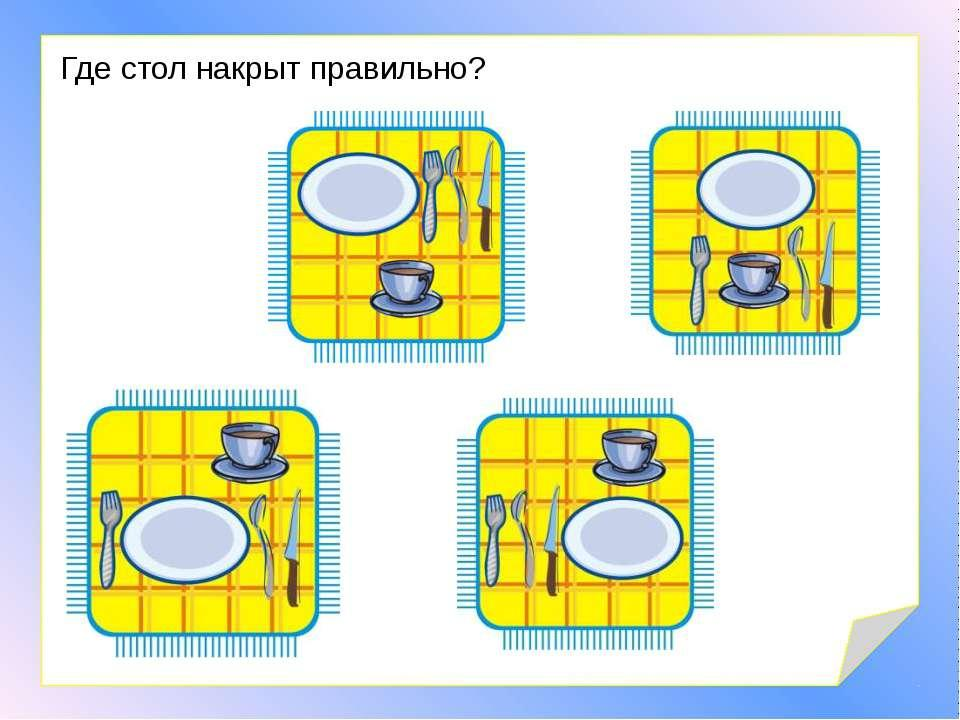 Алгоритм накрывания на стол в детском саду в картинках