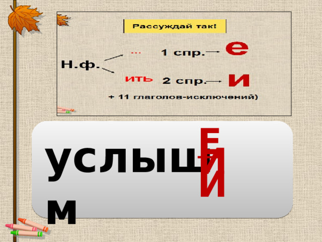 Е И услыш м И 