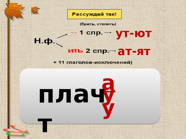 ут-ют ат-ят а у плач т у 