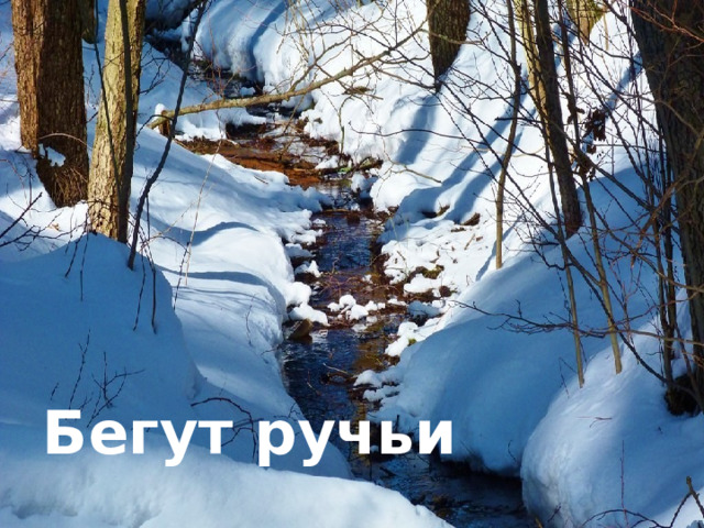 Бегут ручьи 