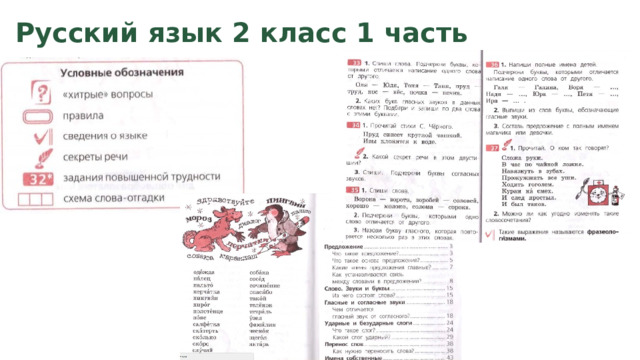 Русский язык 2 класс 1 часть 