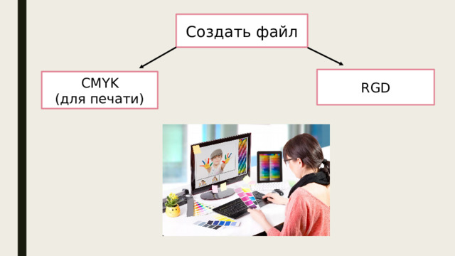 Создать файл RGD CMYK (для печати) 