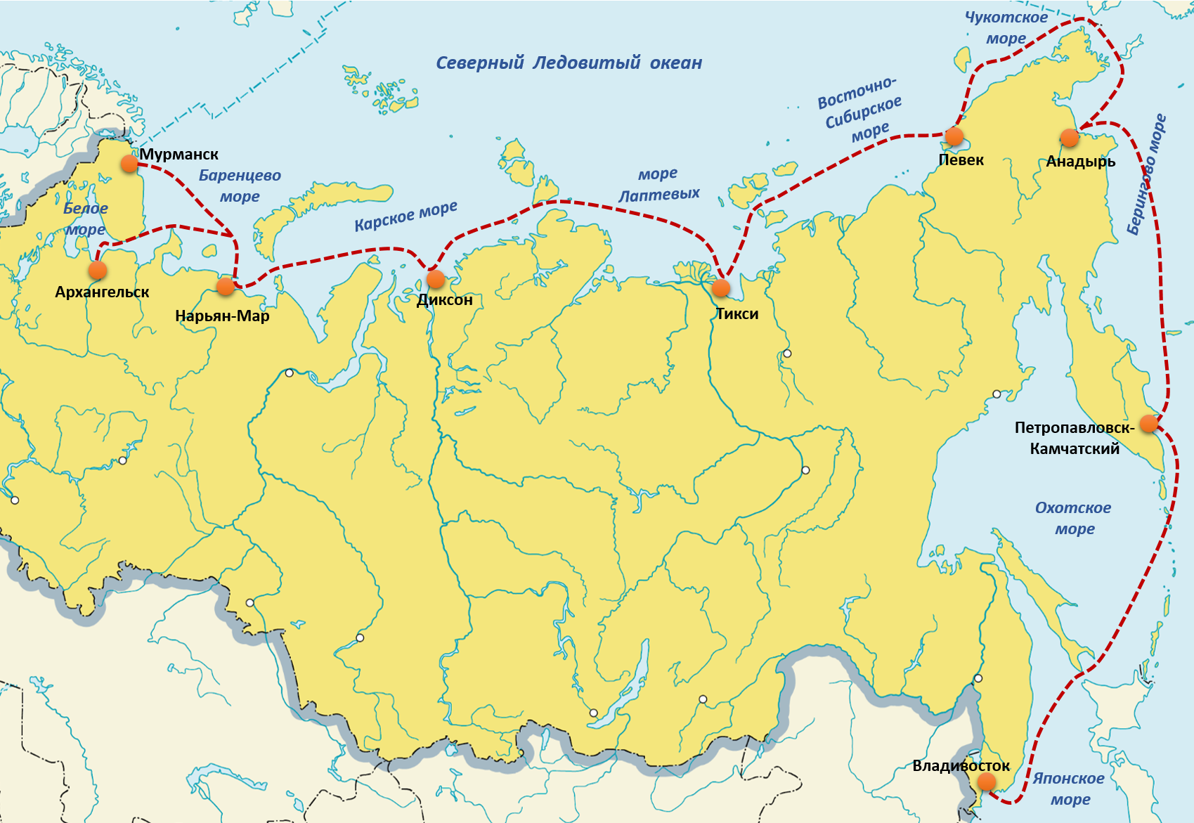 Главные порты морей россии