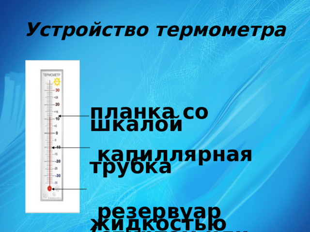 "Температура воздуха. Термометр" (презентация к уроку по природоведению)