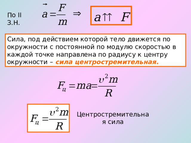 Постоянная по модулю скорость