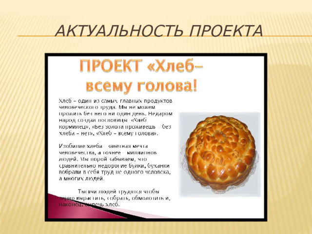 Актуальность проекта 