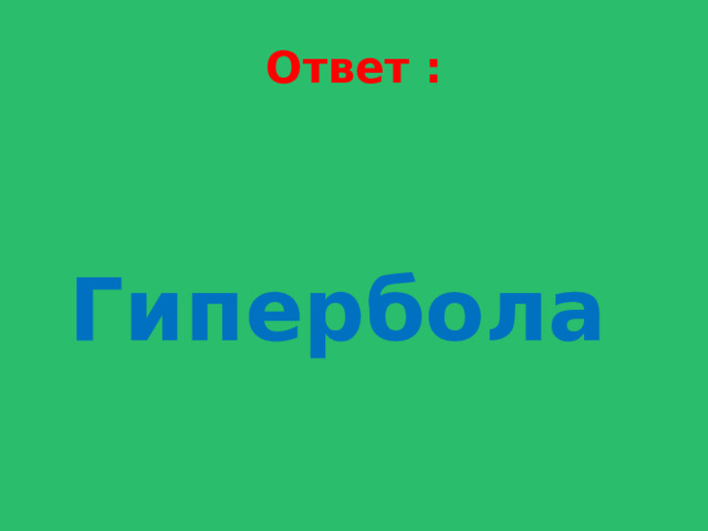Ответ :    Гипербола 