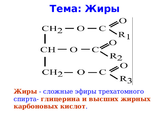 Тест по теме сложные эфиры жиры мыла. Жиры это сложные эфиры глицерина и высших карбоновых кислот. Сложные эфиры и жиры Цепочки. Жиры 9 класс.