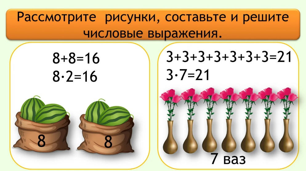 Составь по рисунку задачу на умножение и 2 задачи на деление реши их