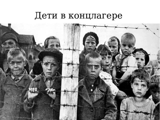 Дети в концлагере 