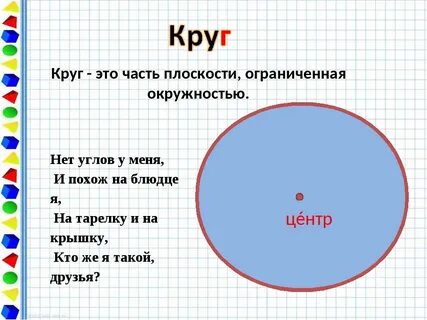 Что такое круг. Круг. Круги и окружности. Понятие круг и окружность. Крюг.