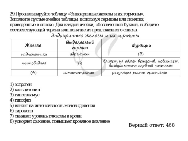 Эндокринная система - Биология - Презентации - 11 класс