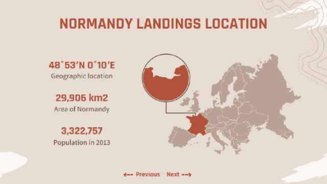 NORMANDY LANDINGS LOCATION 