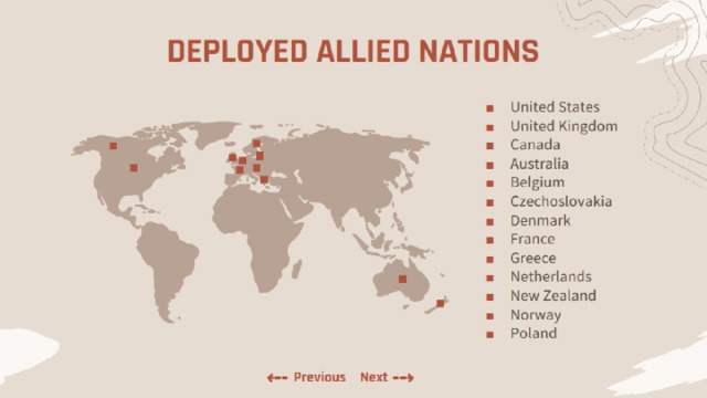 DEPLOYED ALLIED NATIONS 