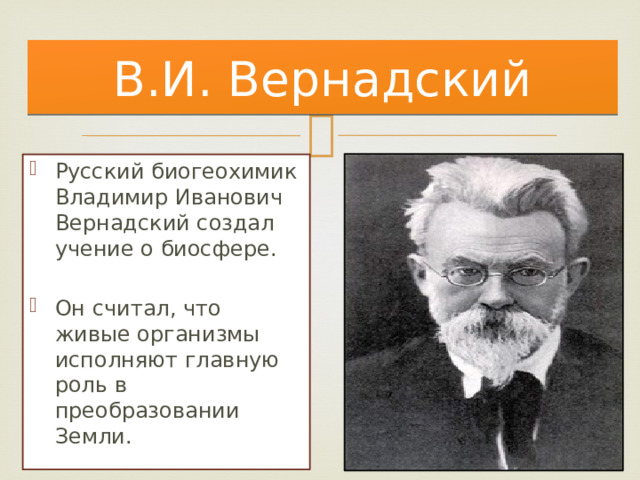 Что говорил Вернадский о русском языке. Озвучьте состав биосферы, предложенный в.и. Вернадским.
