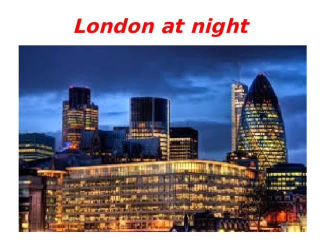 London at night 