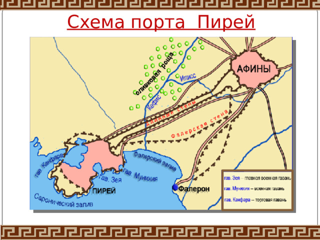 Схема порта Пирей 