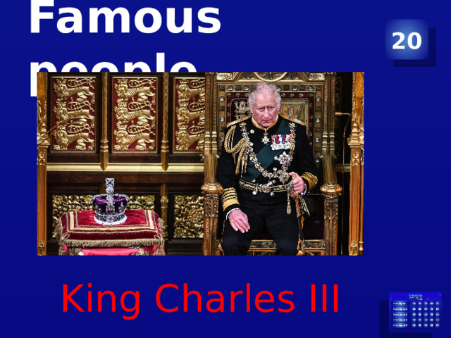Famous people 20 King Charles III 