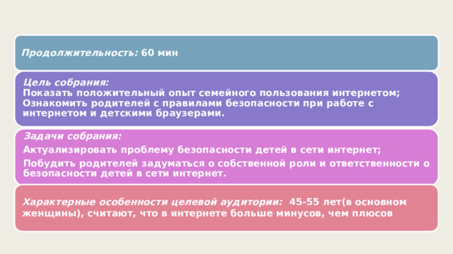Особенности цель сообщества. Общешкольное родительское собрание безопасность детей в наших руках