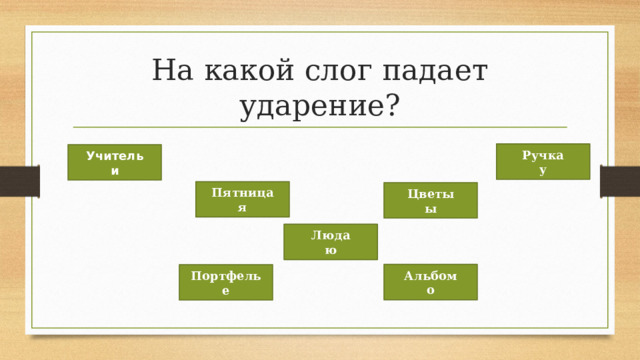 Кресло ударение на какой слог падает