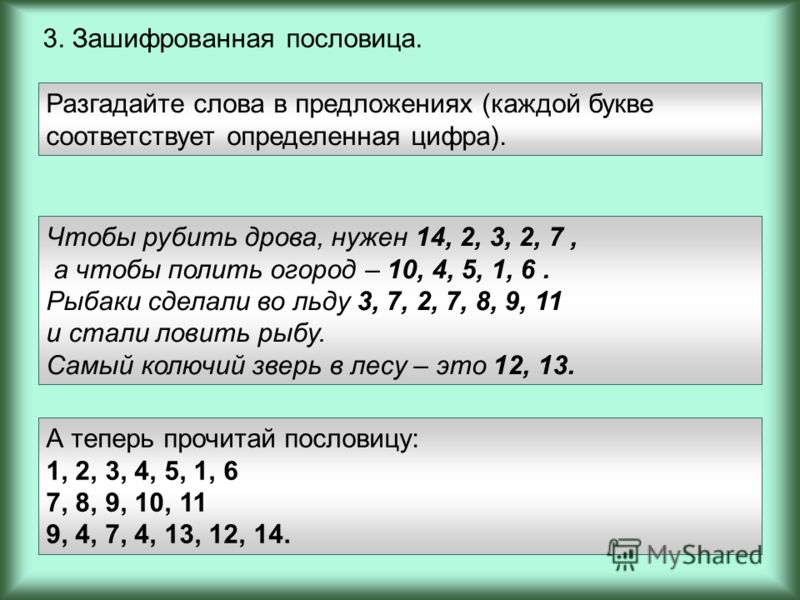 Картинки с зашифрованными словами