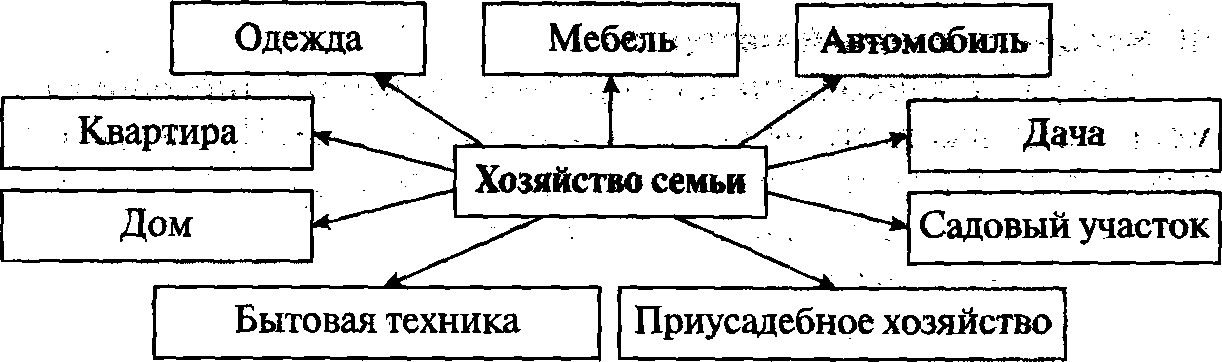 К имуществу семьи относится. Хозяйство семьи схема. Экономика семьи схема. Логическая схема "хозяйство семьи ". Доход семьи схема.