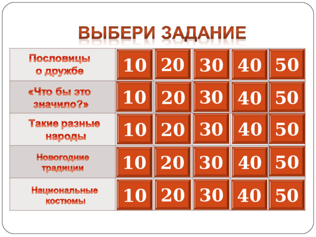 20 50 30 10 40 10 30 50 20 40 30 50 40 20 10 50 30 20 10 40 30 20 10 40 50 