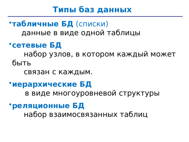 Основные понятия реляционных баз данных - Создание клиентского приложения к базе