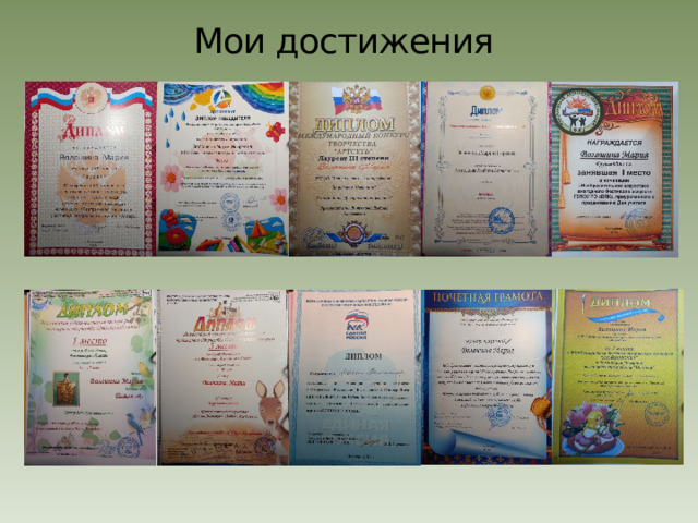 Мои достижения 