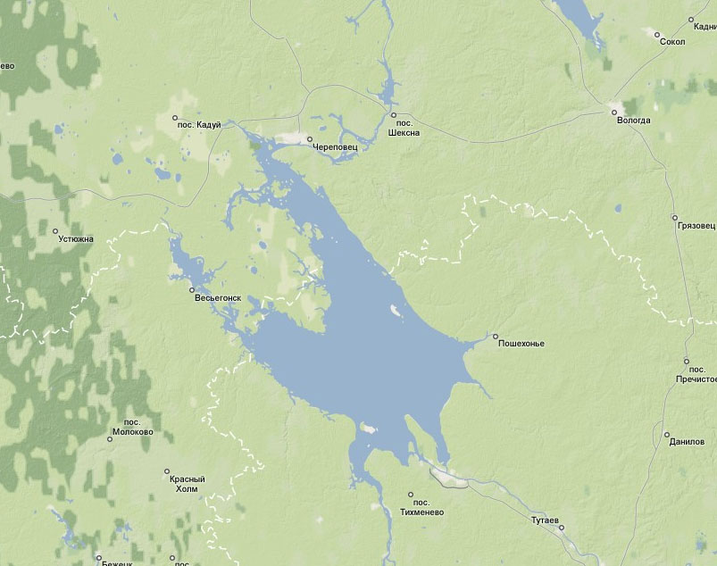 Скачать карту шекснинского водохранилища разлив