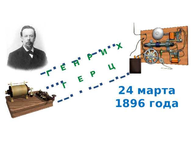 –– · · –· ·–· ·· ···· –– · · ·–· –·–· Г Г Е Н Е Р И Х Р Ц 24 марта 1896 года 10 