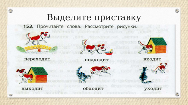 Выделите приставку 
