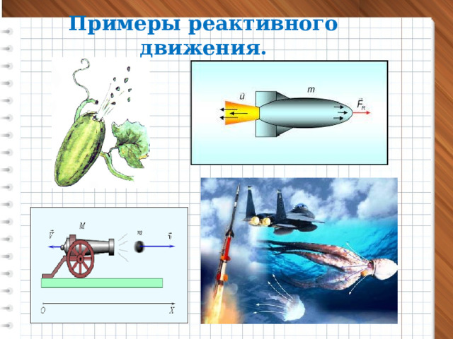   Примеры реактивного движения.    