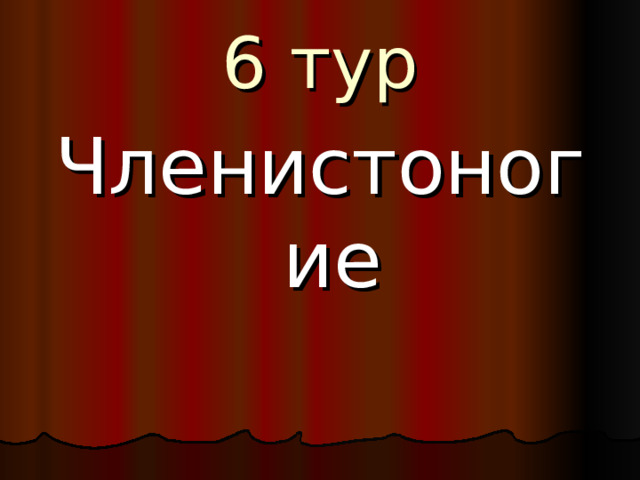 6 тур Членистоногие 