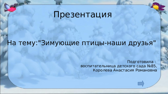 Как зимуют птицы проект