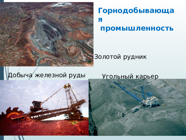 Горнодобывающая промышленность Золотой рудник Добыча железной руды Угольный карьер 