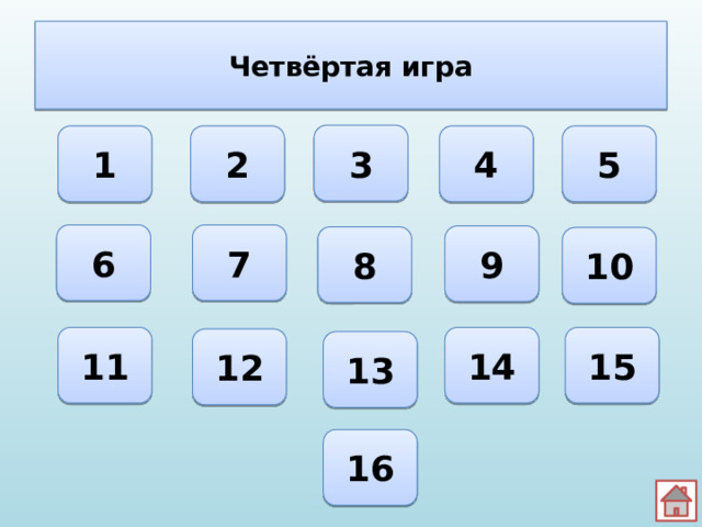 Четвёртая игра 3 1 5 2 4 6 7 9 8 10 14 15 11 12 13 16 