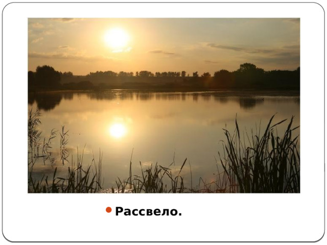 Рассвело. 