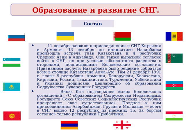 Снг на постсоветском пространстве