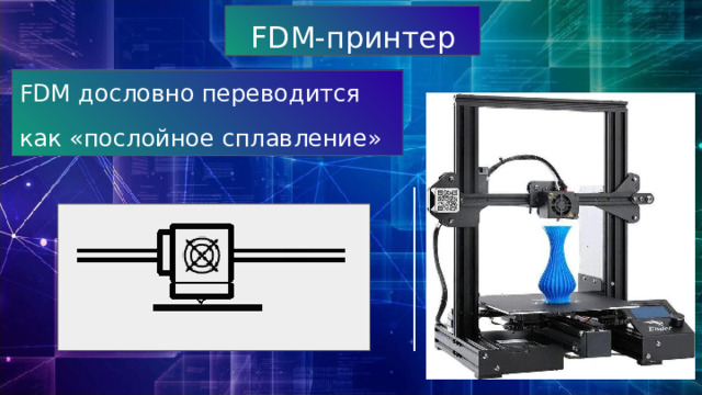 FDM-принтер FDM дословно переводится как «послойное сплавление» 
