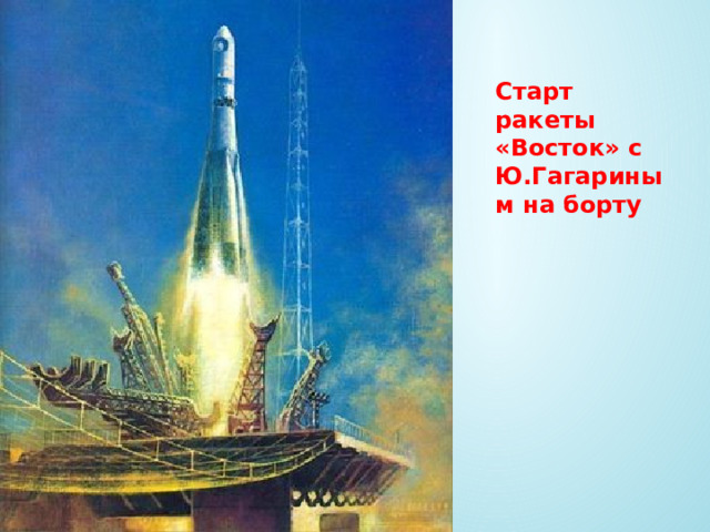 Старт ракеты «Восток» с Ю.Гагариным на борту 