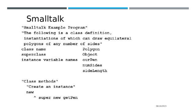  Smalltalk 08/18/2023 