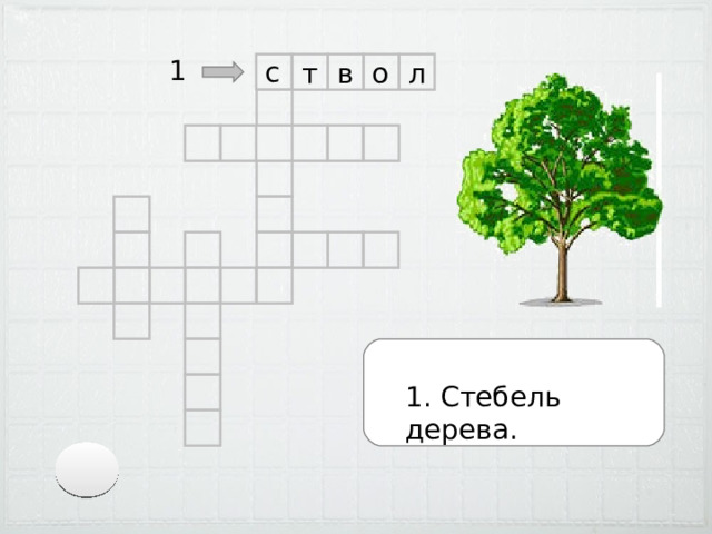 1 с л в о т 1. Стебель дерева. 