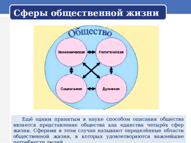 Общество и природа сферы общества