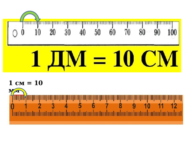 1 см = 10 мм 