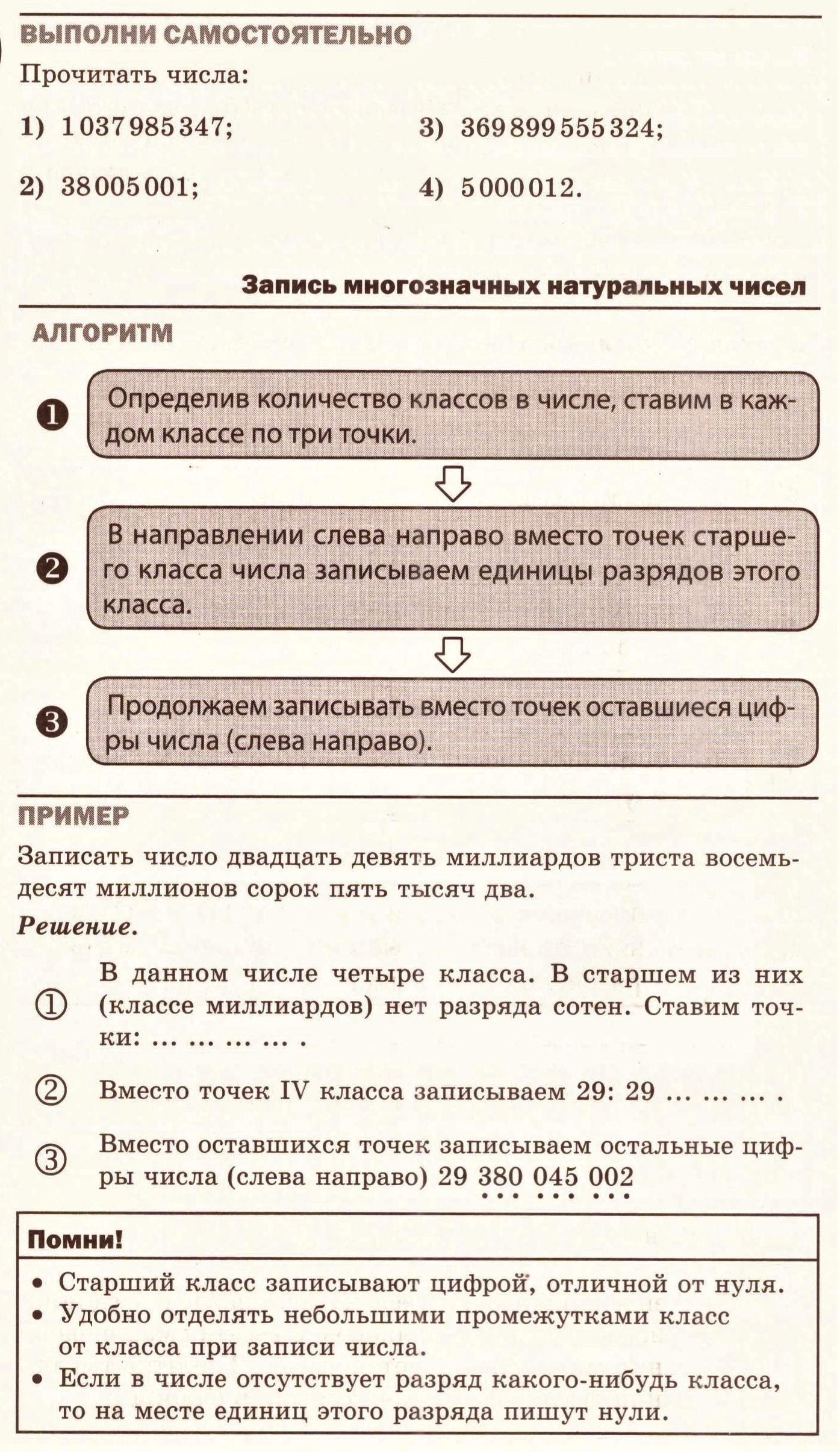 Натуральные числа: теория, алгоритмы и примеры решения типовых задач